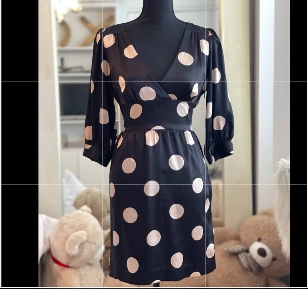 Betsey Johnson Black Satin Dress
